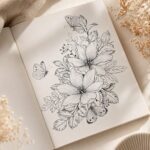 ⁦كتاب تلوين زهور Nassau Fine Art للماركر⁩ - الصورة ⁦2⁩
