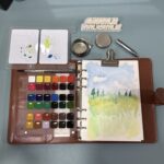 طقم الرسم المائي المتكامل للسفر